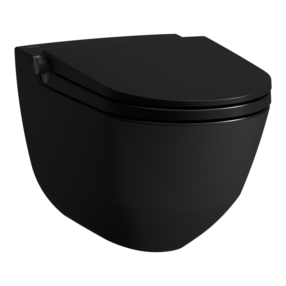Laufen Cleanet Riva vaso con sedile bidet sospeso senza brida nero H8206917230001