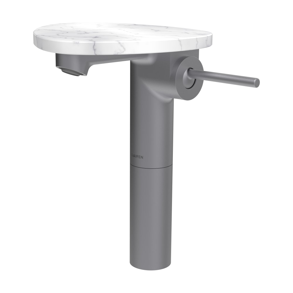 Laufen Ada rubinetto per lavabo verticale bianco-acciaio HF506714505060