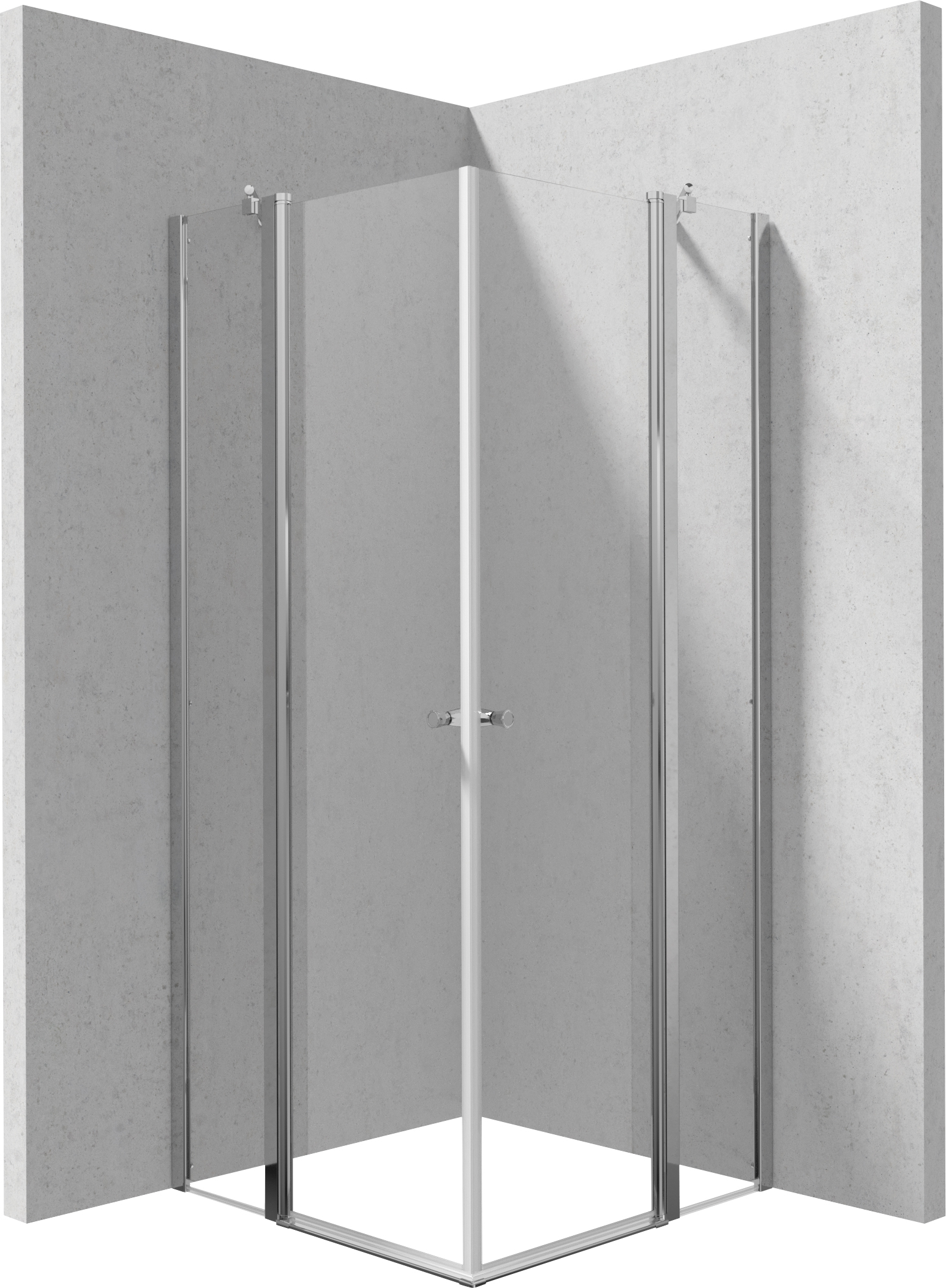 Deante Kerria Plus box doccia 90x90 cm quadrato cromo lucida/vetro trasparente KKN0U09U09