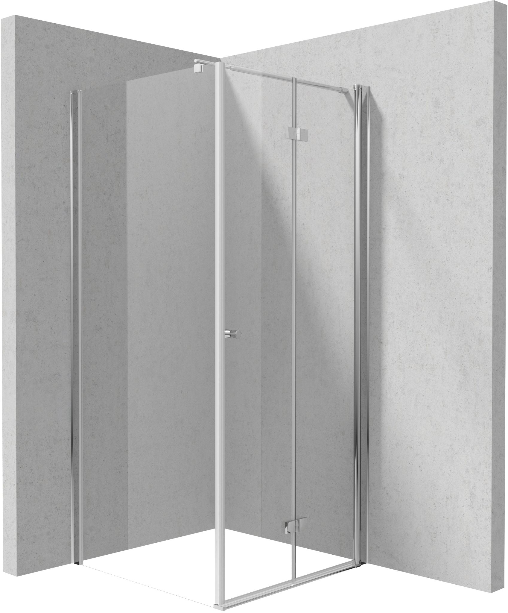 Deante Kerria Plus box doccia 80x80 cm quadrato cromo lucida/vetro trasparente KKN0X08S08