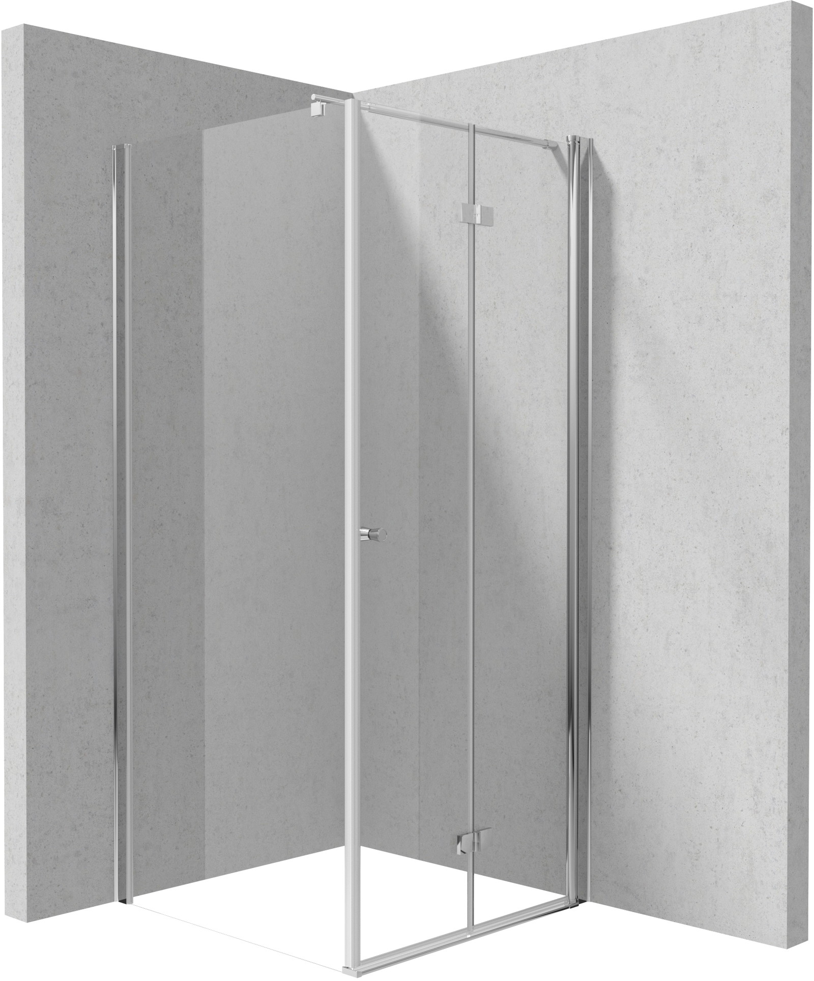 Deante Kerria Plus box doccia 90x90 cm quadrato cromo lucida/vetro trasparente KKN0X09S09