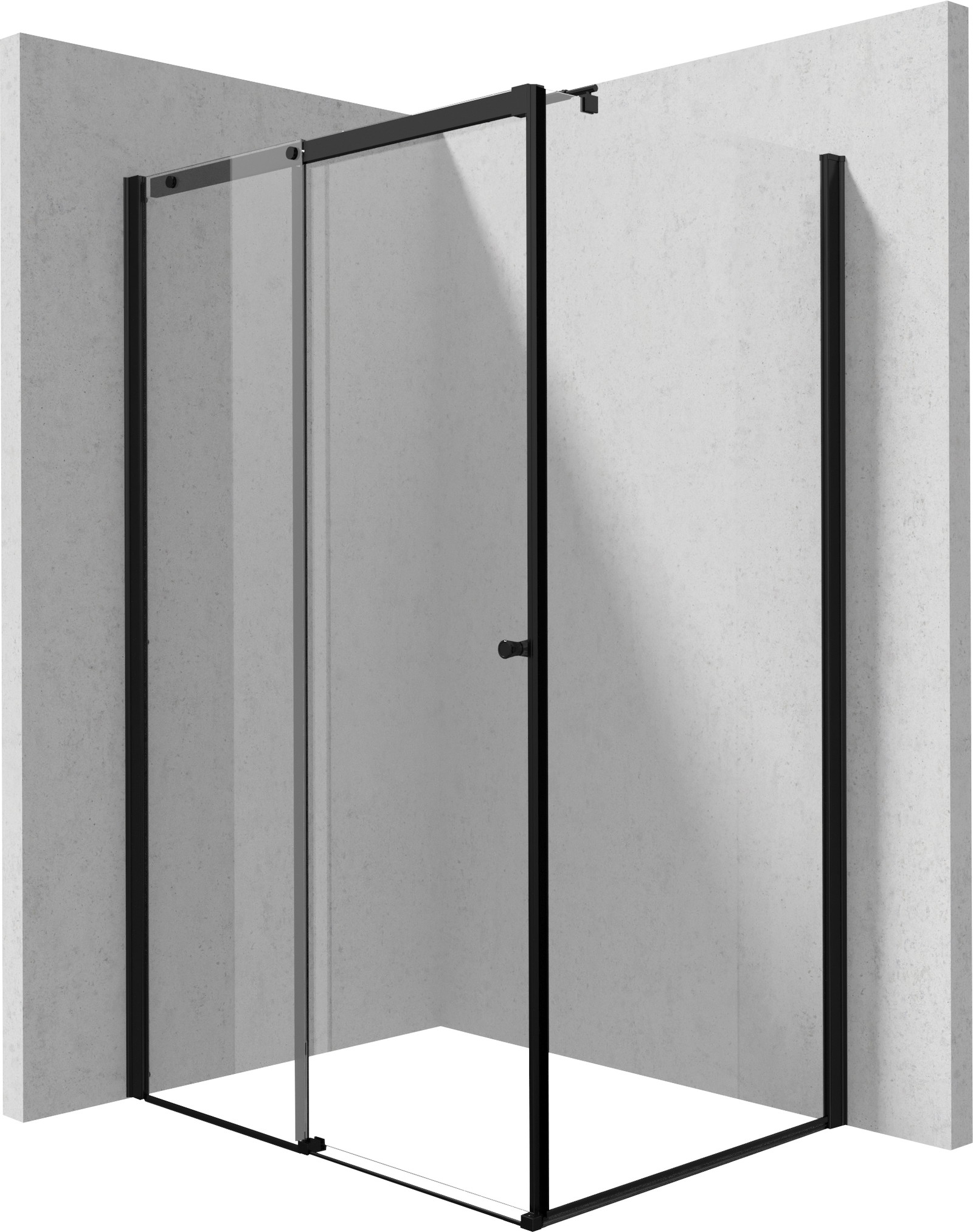 Deante Kerria Plus box doccia 120x80 cm rettangolare nero opaca/vetro trasparente KKNNP12S08