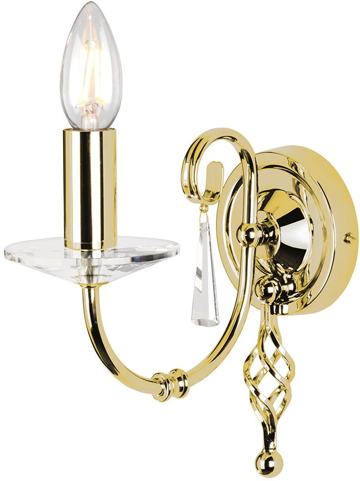Elstead Lighting Aegean lampada da parete 1x60 W ottone AG1-POL-BRASS