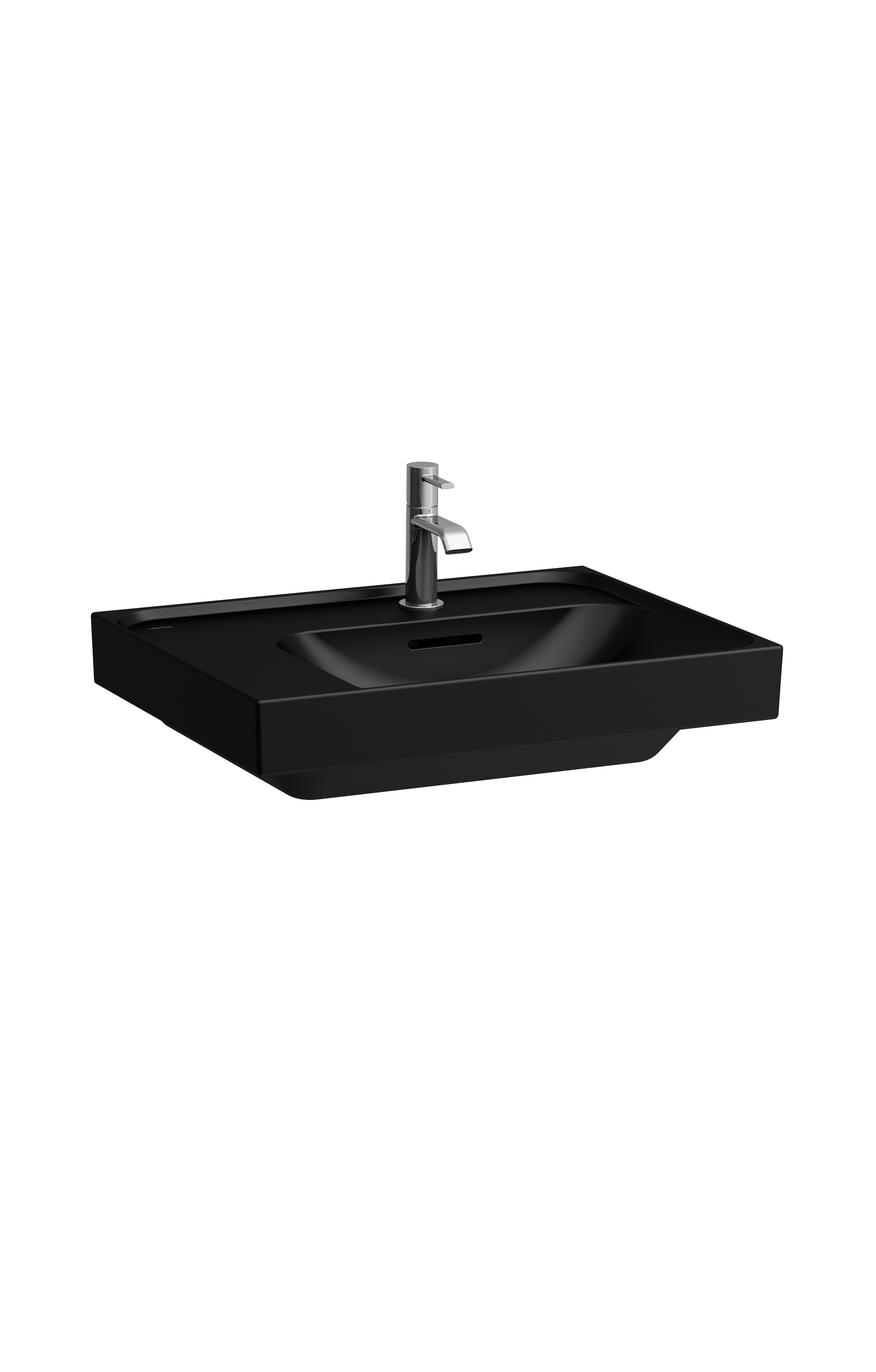 Laufen Meda lavabo 60x46 cm rettangolare da mobile nero opaca H8171127161041