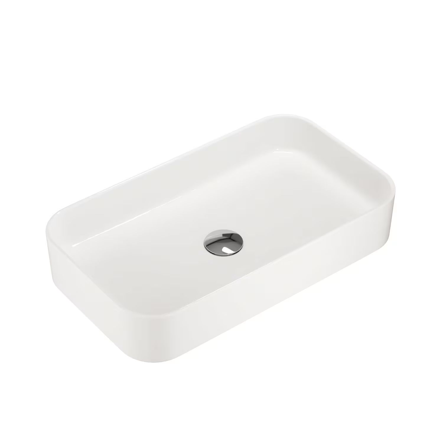 Kronenbach Cube lavabo 60.5x35 cm rettangolare da appoggio bianco KB144630CU