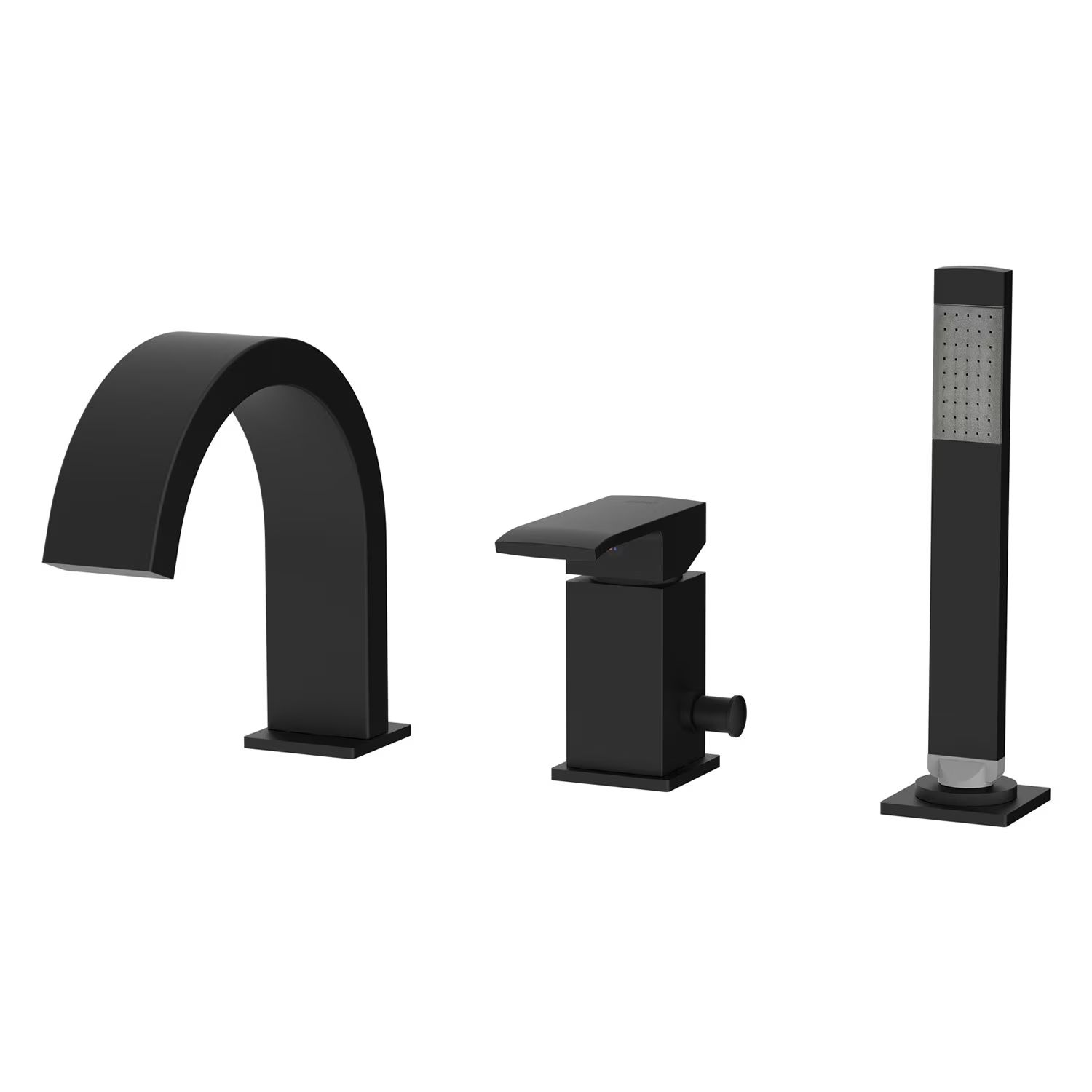 Kronenbach Quara 3.0 rubinetto per vasca e doccia bordo vasca nero KB100366C11
