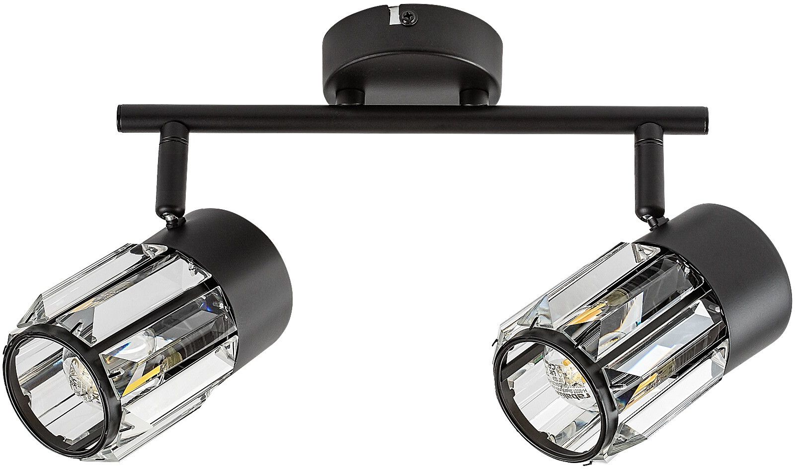 Rabalux Venaro lampada da soffitto 2x15 W nero-trasparente 73060