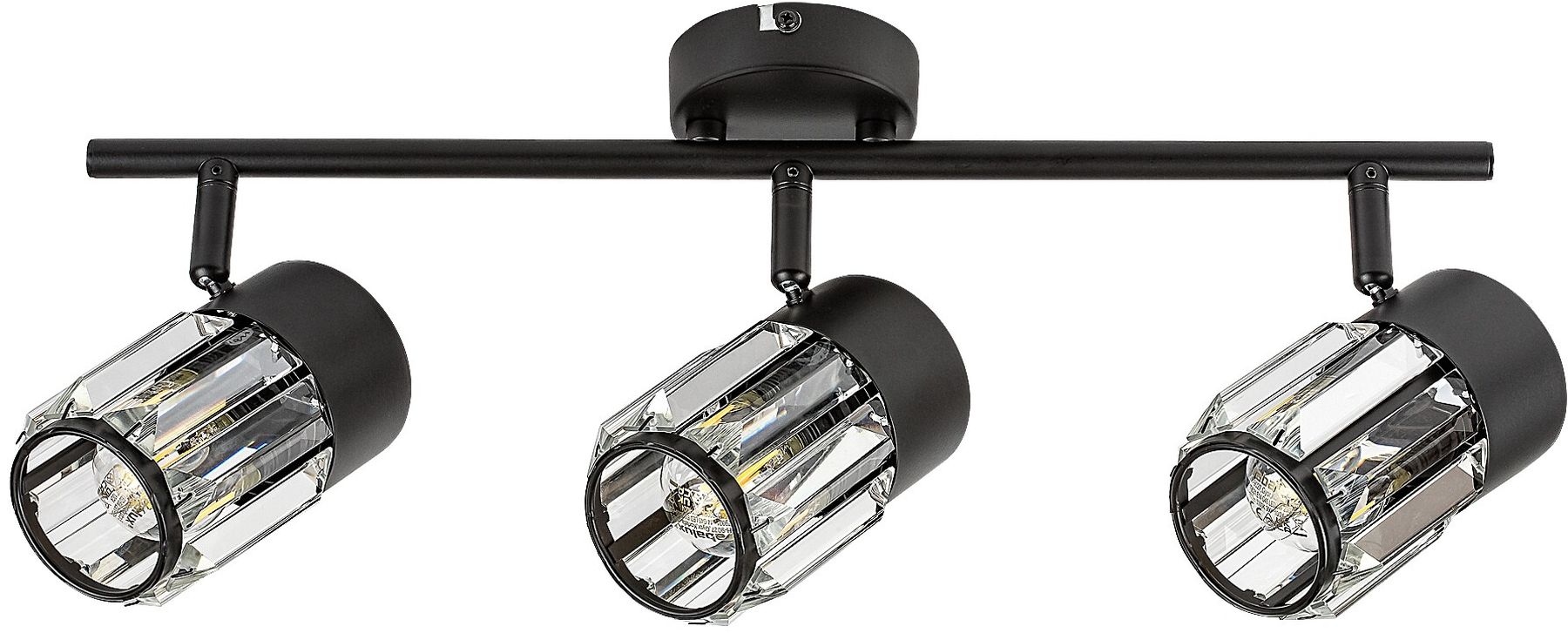 Rabalux Venaro lampada da soffitto 3x15 W nero-trasparente 73061