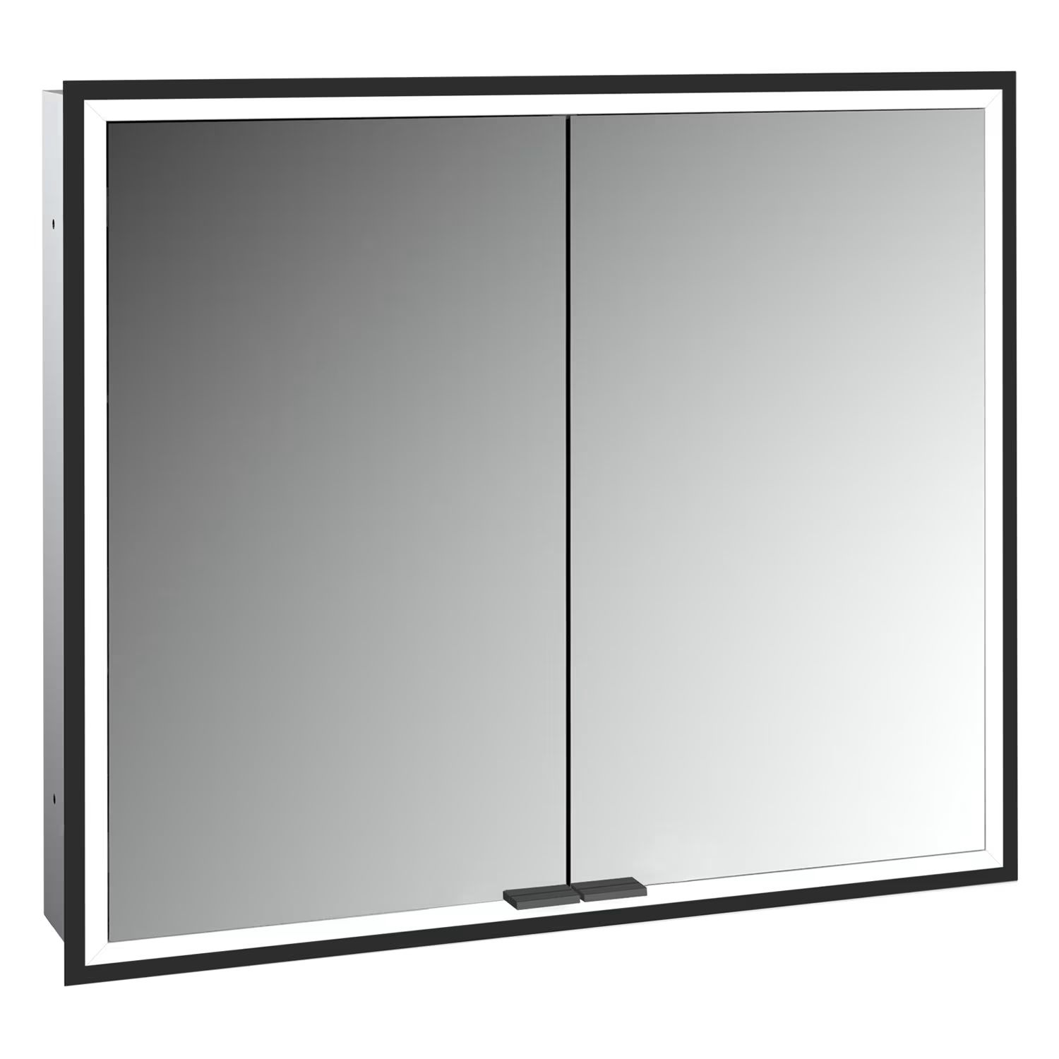 Kronenbach Cube 2.0 armadietto 80x17x70 cm con specchio nero KB100225MB