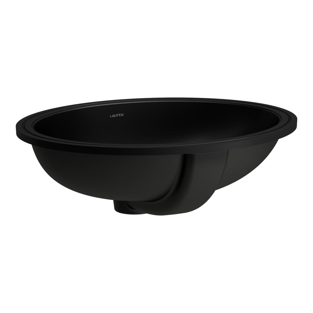 Laufen Savoy lavabo 50x41 cm ovale sottopiano nero opaca H8189437161551