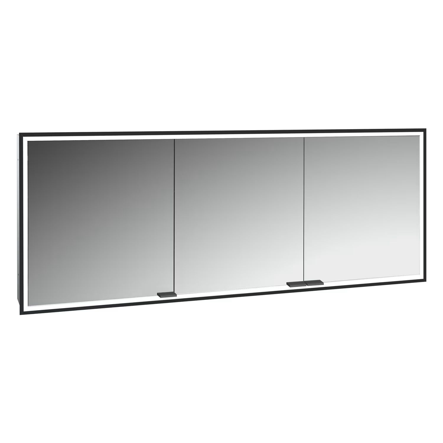 Kronenbach Cube 2.0 armadietto 180x17x70 cm con specchio nero KB100239MB