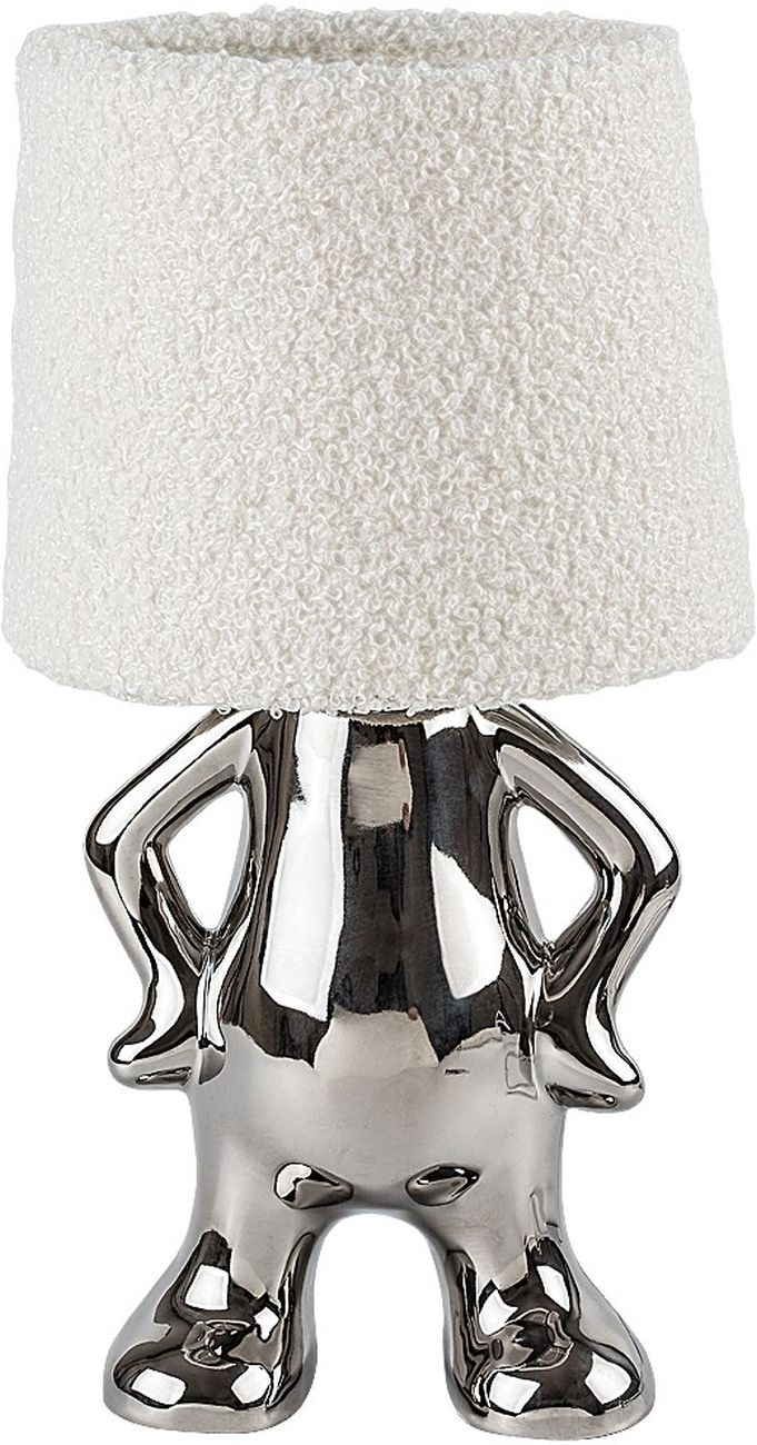 Rabalux Smurfy lampada da tavolo 1x40 W argento-crema 74216