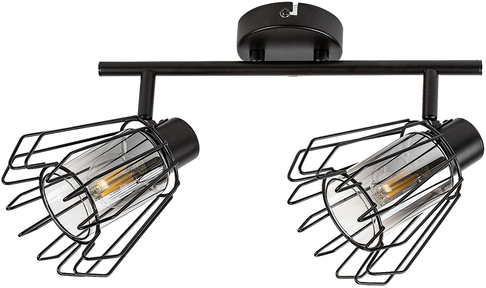 Rabalux Emerencia lampada da soffitto 2x40 W nero-fumé 73068