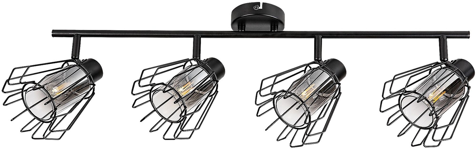 Rabalux Emerencia lampada da soffitto 4x40 W nero-fumé 73070