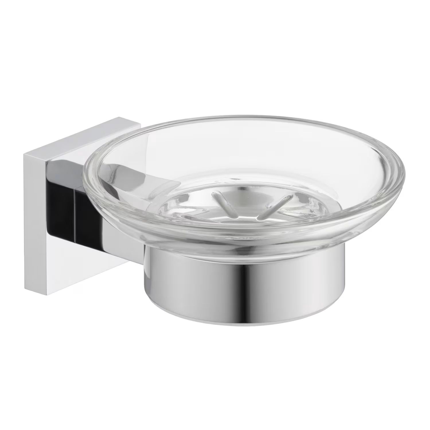 Kronenbach Quara portasapone a parete cromo-trasparente 29.210.060.0005