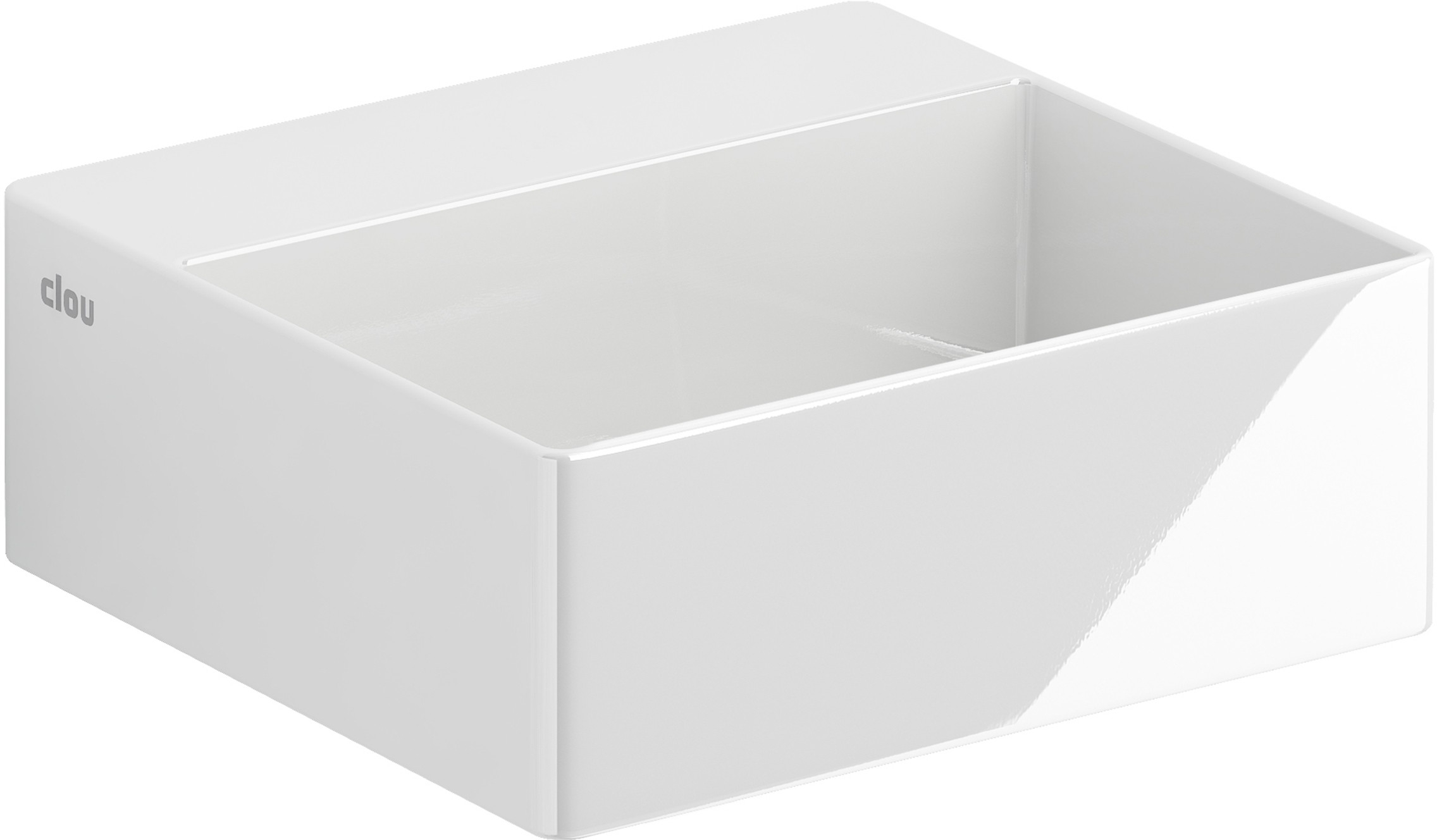 Clou New Flush lavabo 28x27 cm rettangolare a parete-da appoggio bianco CL/03.03410