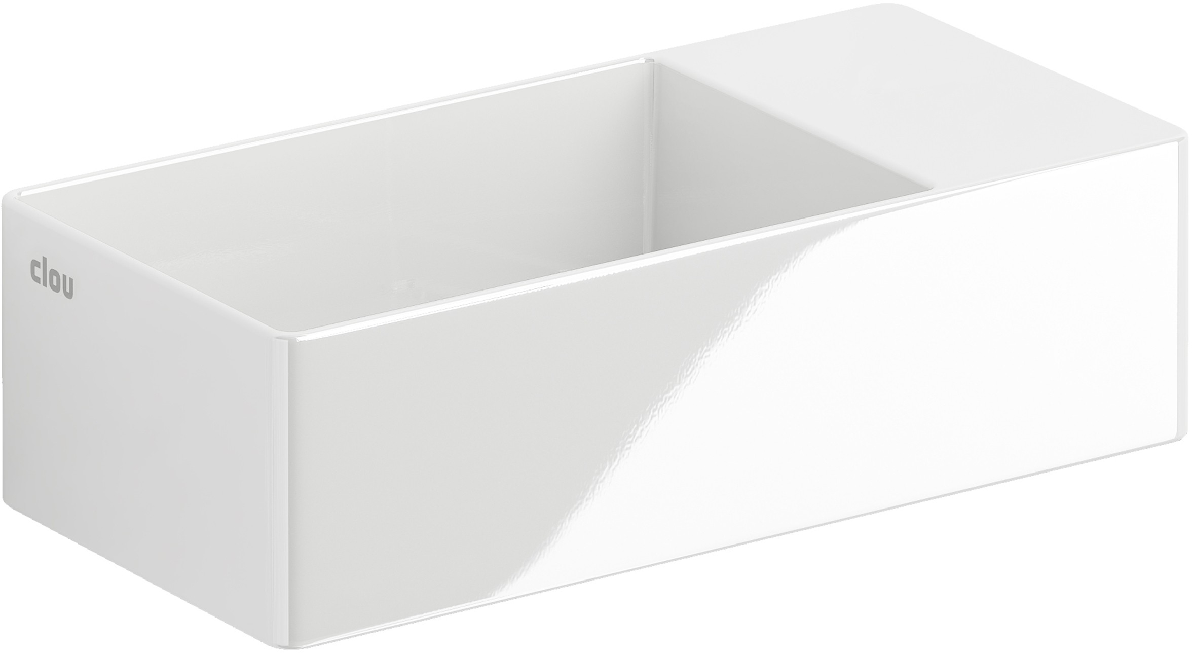 Clou New Flush lavabo 35x18 cm rettangolare a parete-da appoggio bianco lucida CL/03.03430