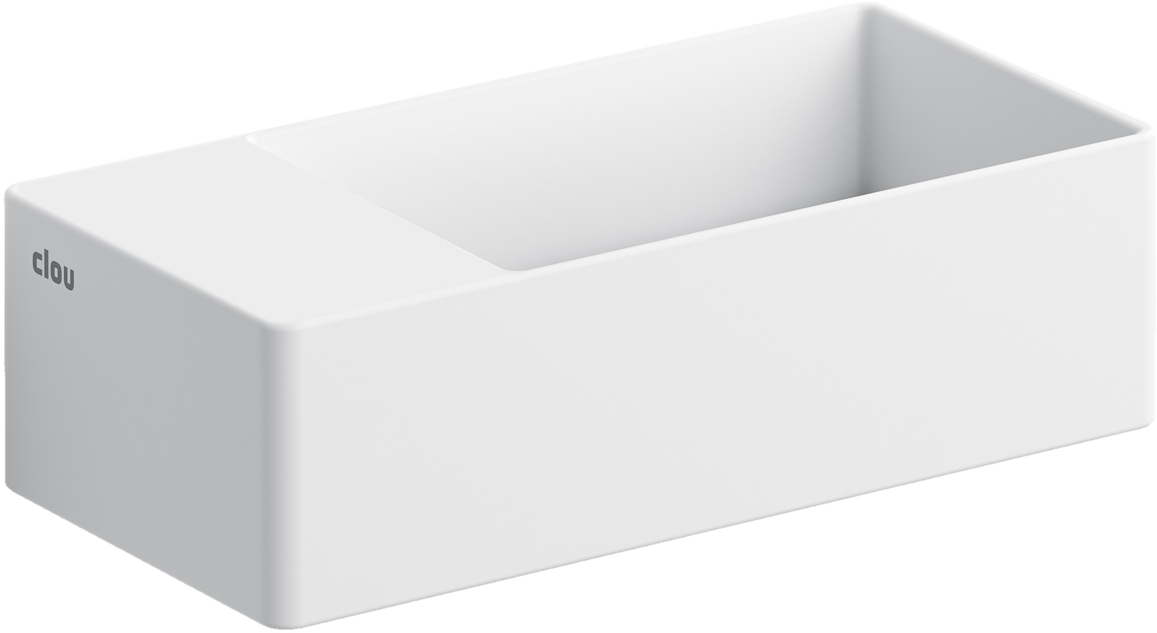 Clou New Flush lavabo 35x18 cm rettangolare a parete-da appoggio bianco opaca CL/03.13432.02