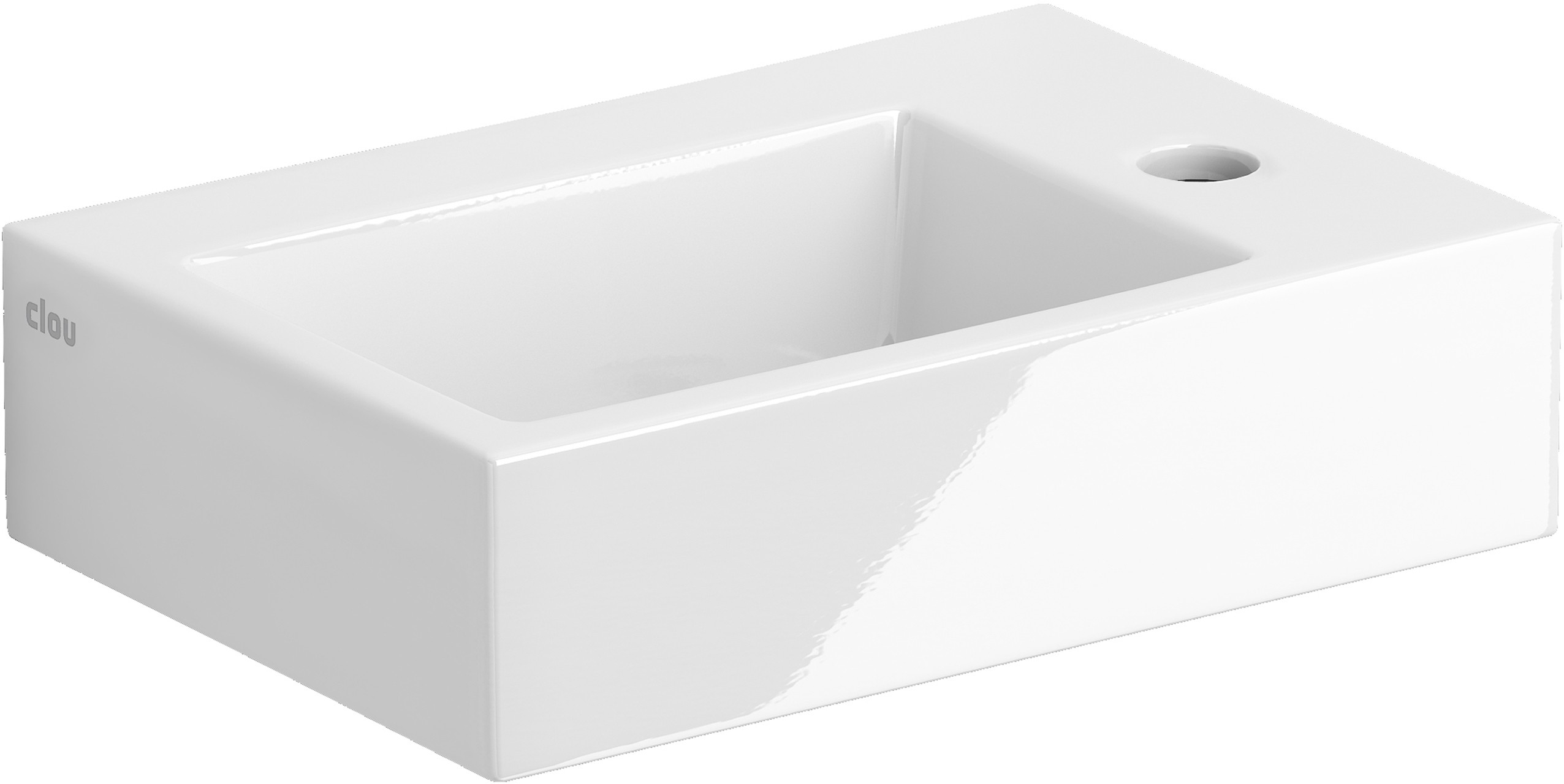 Clou Flush lavabo 36x24.5 cm rettangolare a parete-da appoggio bianco CL/03.03020