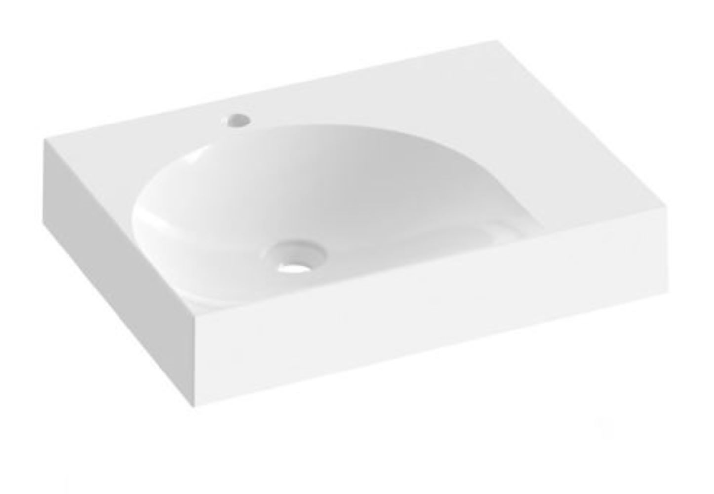 Ravak Lite lavabo 60x45 cm rettangolare da mobile bianco XJXP1260000