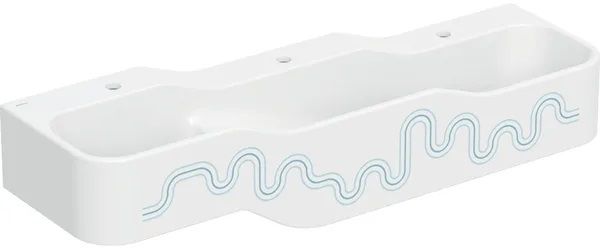 Geberit Bambini lavabo 140x39 cm a parete per bambini bianco-blu 502.976.SX.1