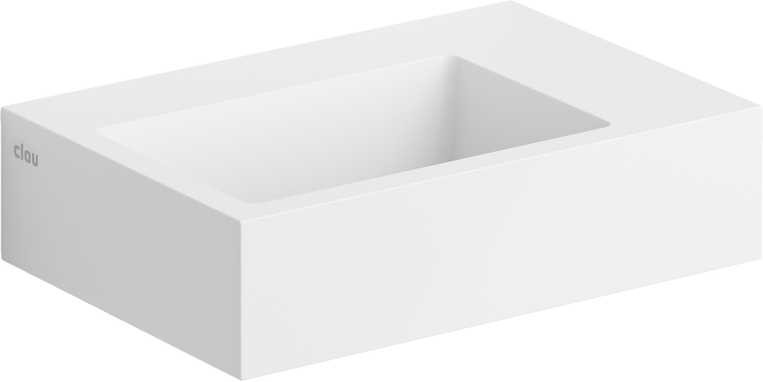 Clou Flush lavabo 36x24.5 cm rettangolare a parete-da appoggio bianco CL/03.13021