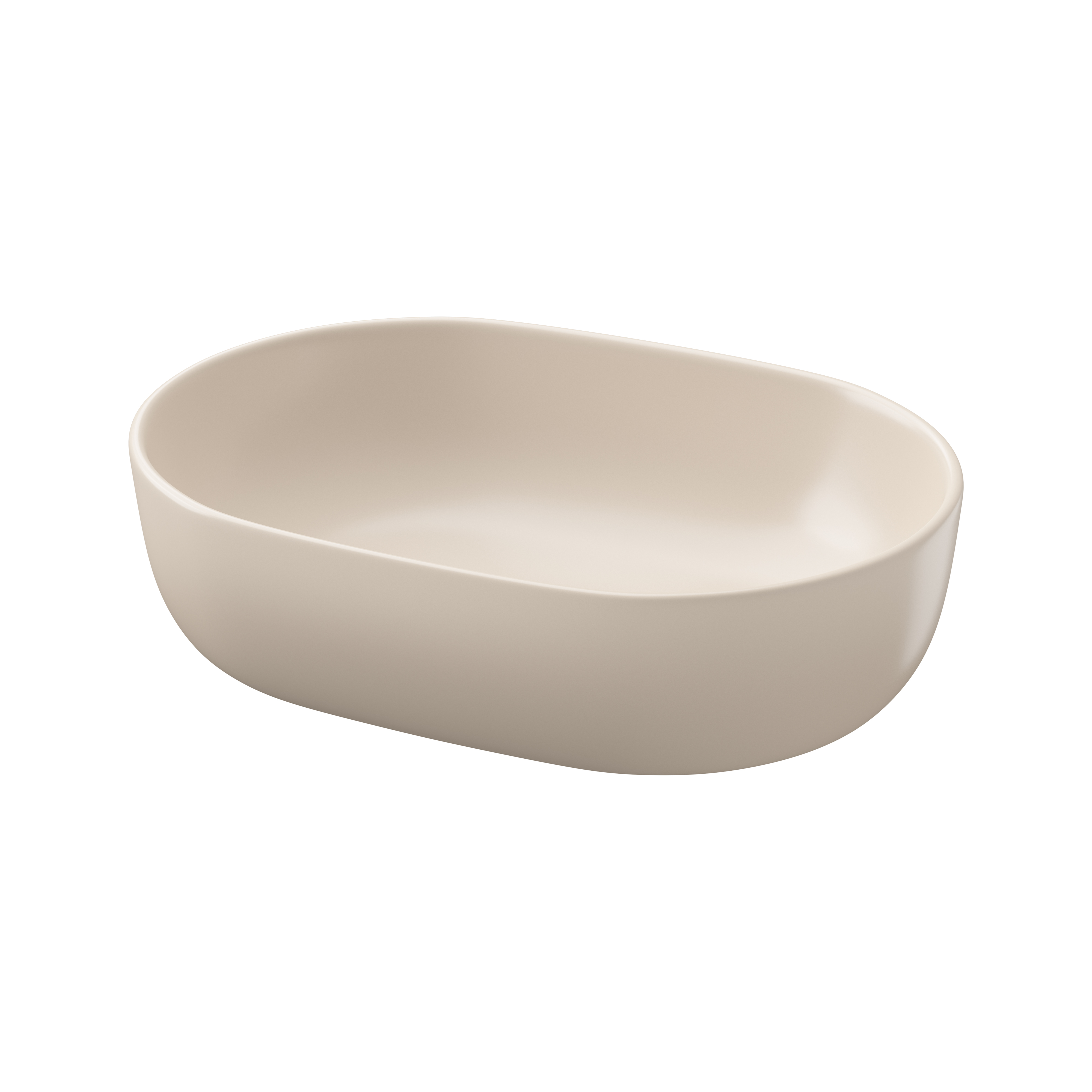 Cersanit Moduo lavabo 50x35.5 cm ovale da appoggio marrone/beige K116-132