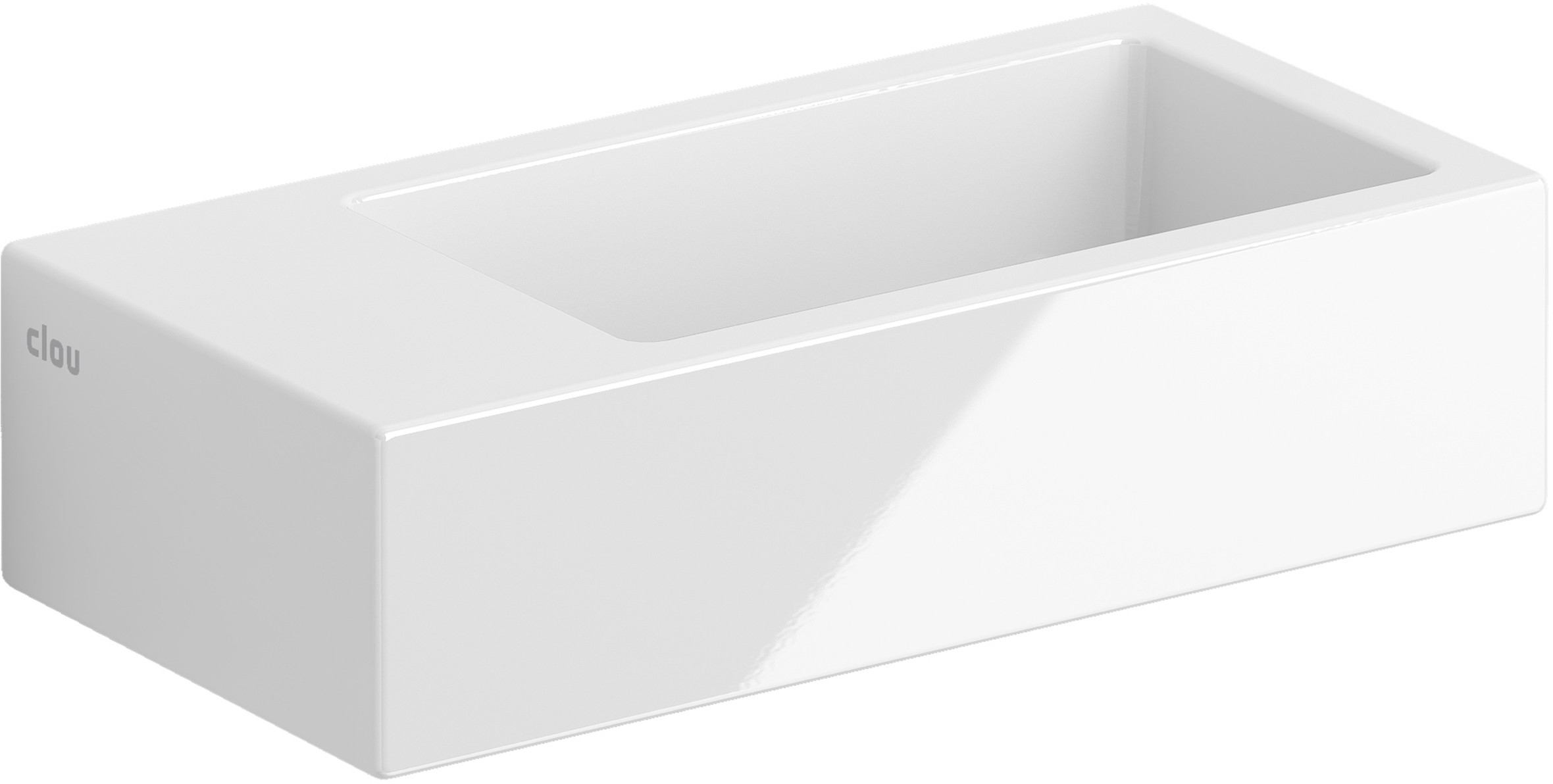Clou Flush lavabo 36x18 cm rettangolare a parete-da appoggio bianco CL/03.03033