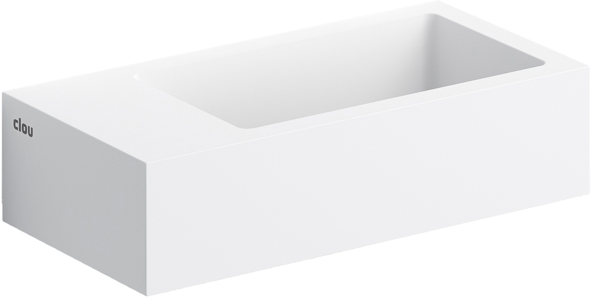 Clou Flush lavabo 36x18 cm rettangolare a parete-da appoggio bianco CL/03.13032