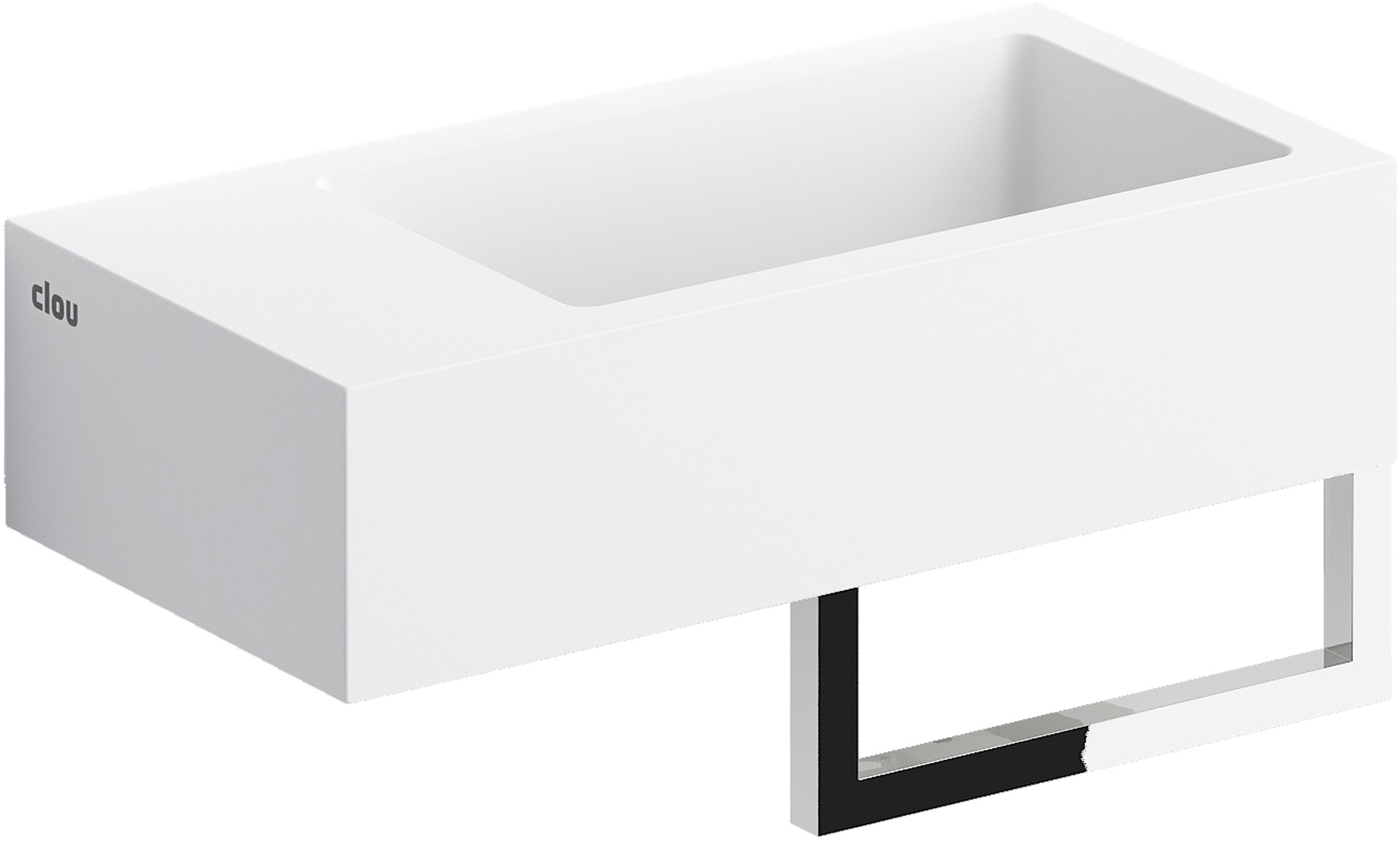 Clou Flush lavabo 36x18 cm rettangolare a parete-da appoggio bianco CL/03.13032.02