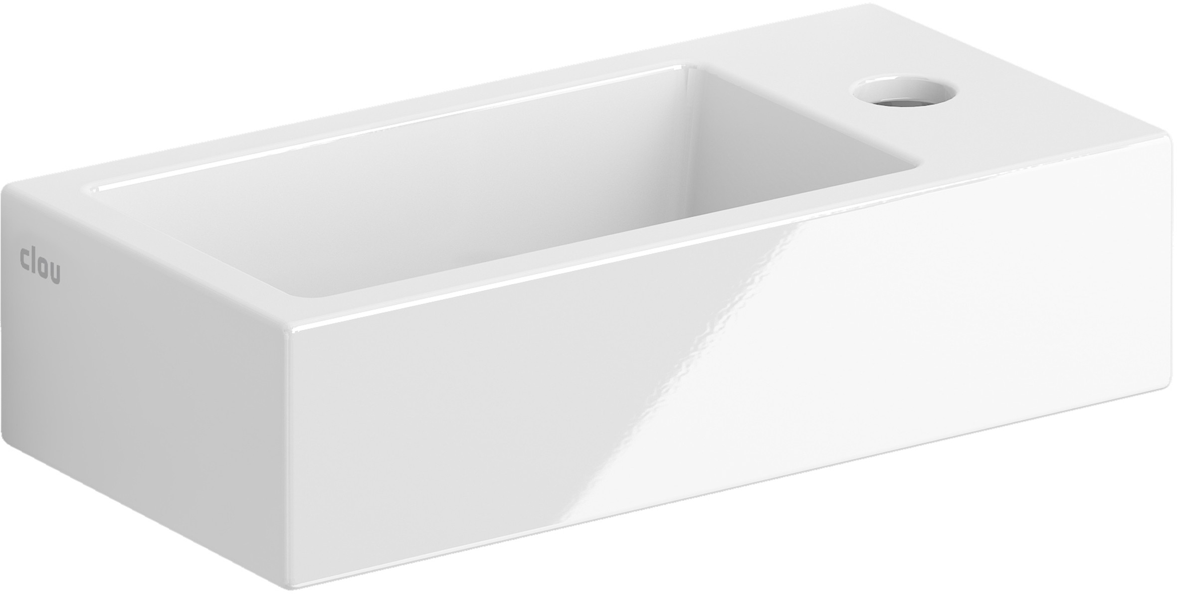 Clou Flush lavabo 36x18 cm rettangolare a parete-da appoggio bianco CL/03.03030