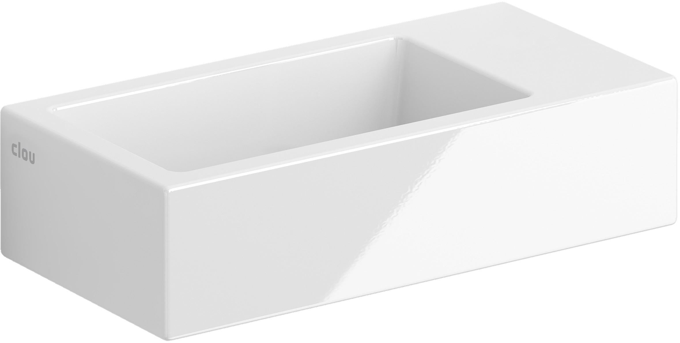 Clou Flush lavabo 36x18 cm rettangolare a parete-da appoggio bianco CL/03.03031