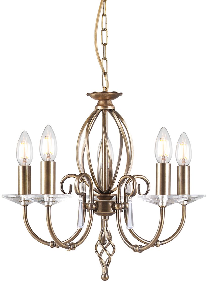 Elstead Lighting Aegean lampada sospesa 5x60 W ottone AG5-AGED-BRASS