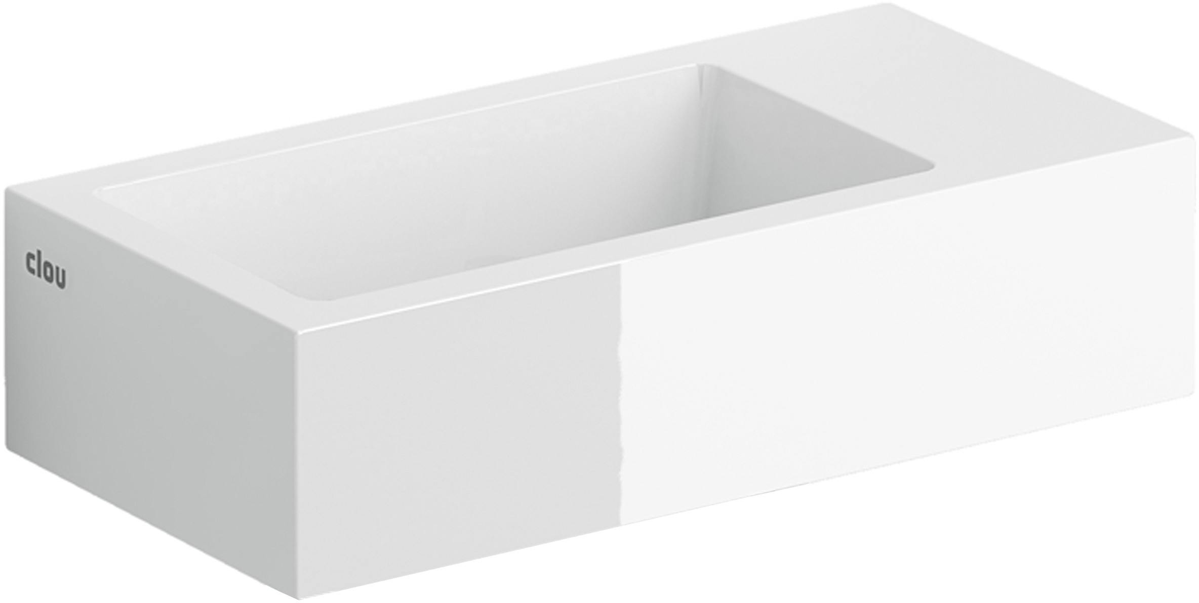 Clou Flush lavabo 36x18 cm rettangolare a parete-da appoggio bianco CL/03.08031