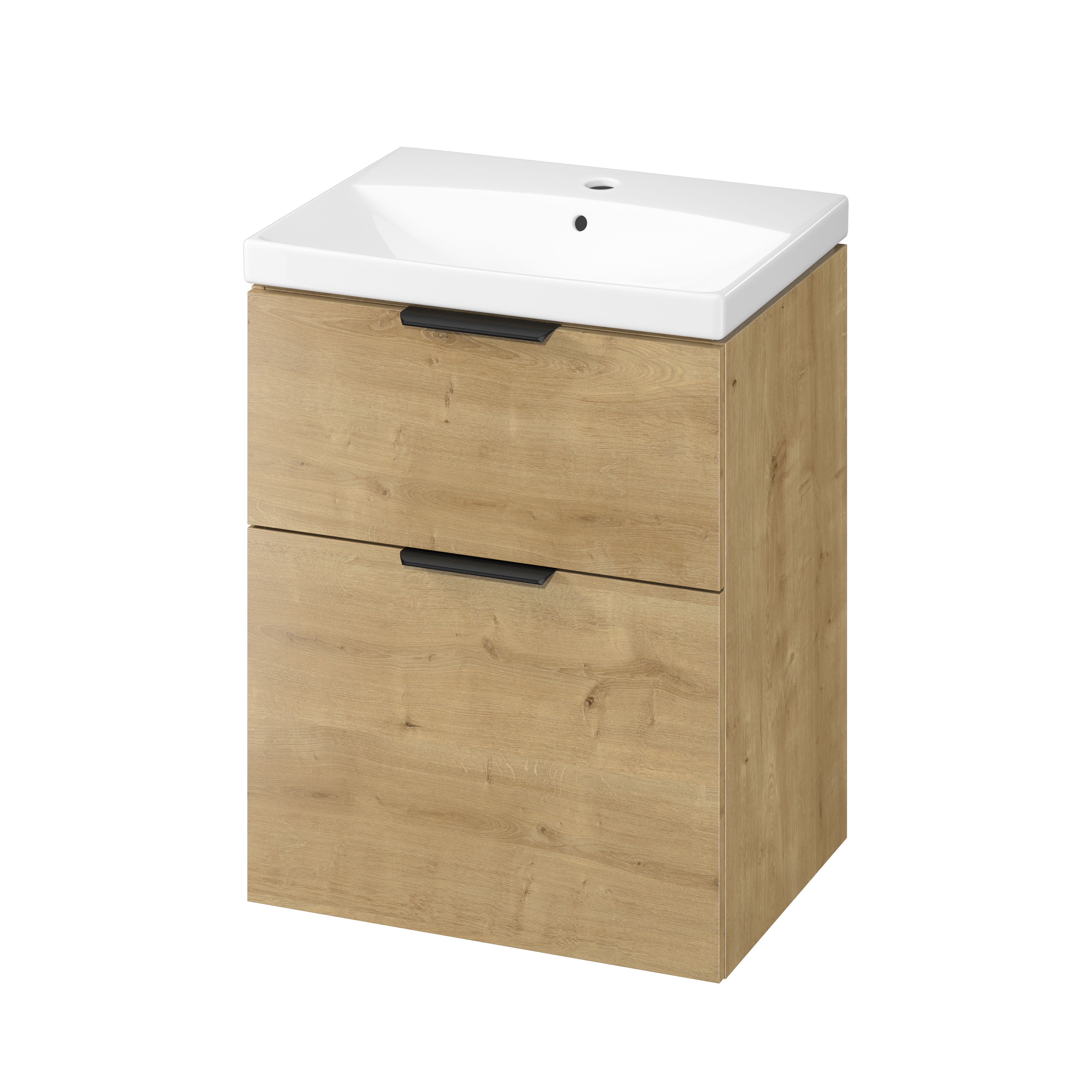 Cersanit City lavabo con armadietto 60 cm rovere S4004-134