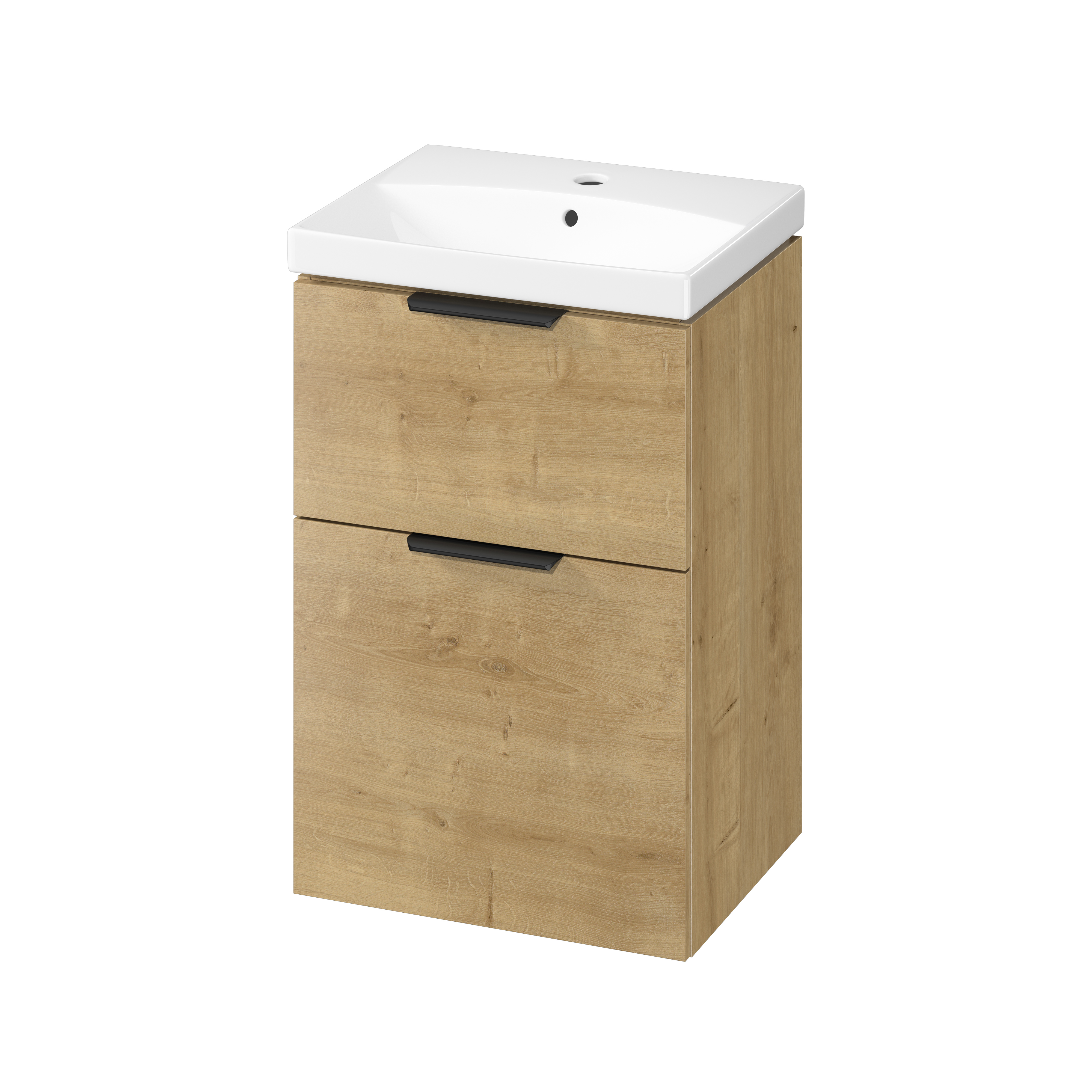 Cersanit City lavabo con armadietto 50.5 cm rovere S4004-133