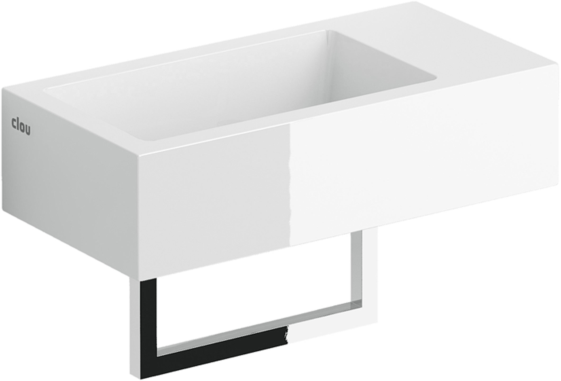 Clou Flush lavabo 36x18 cm rettangolare a parete-da appoggio bianco CL/03.08031.02