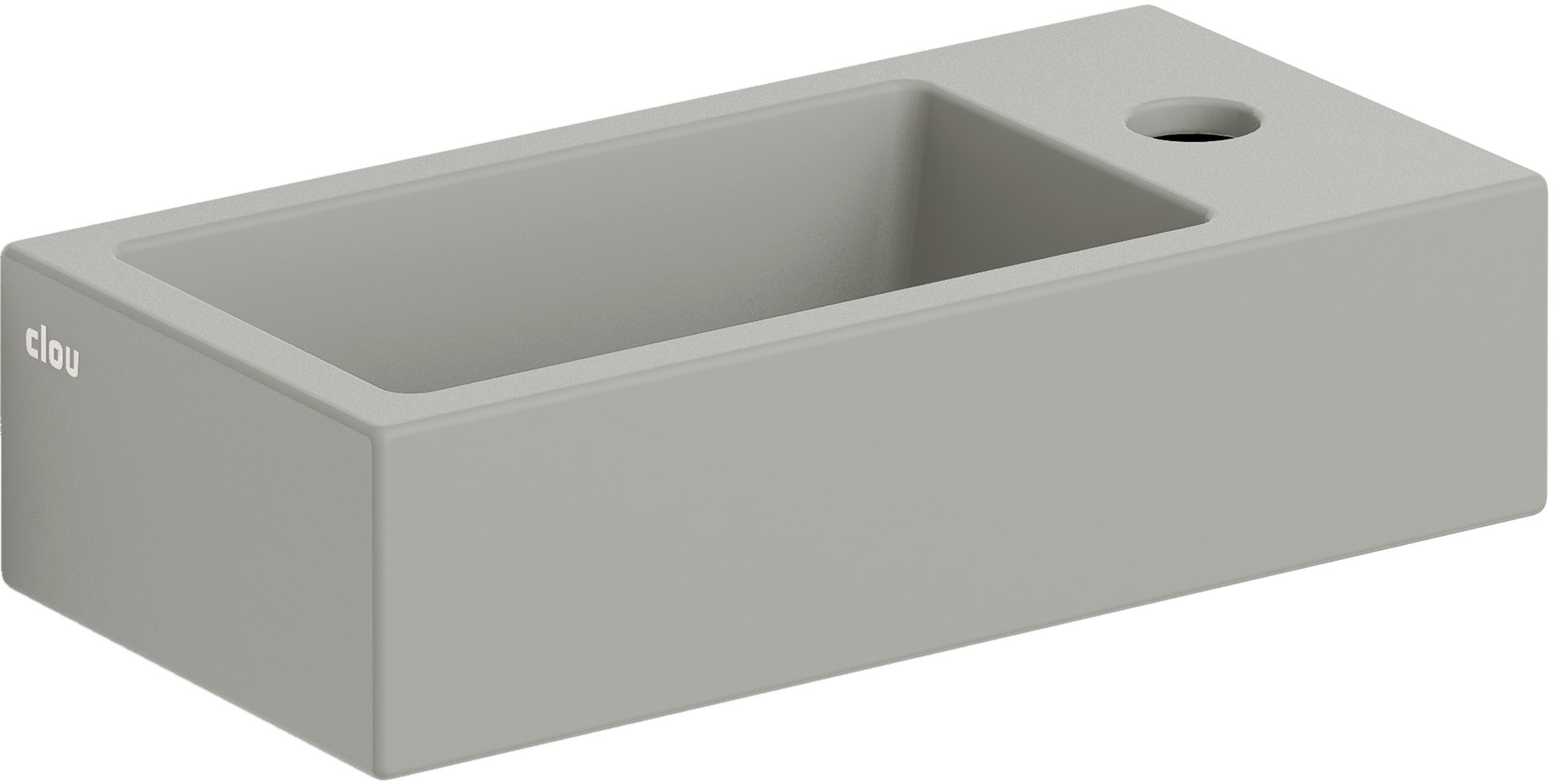 Clou Flush lavabo 36x18 cm rettangolare a parete-da appoggio grigio/pietra CL/03.32030
