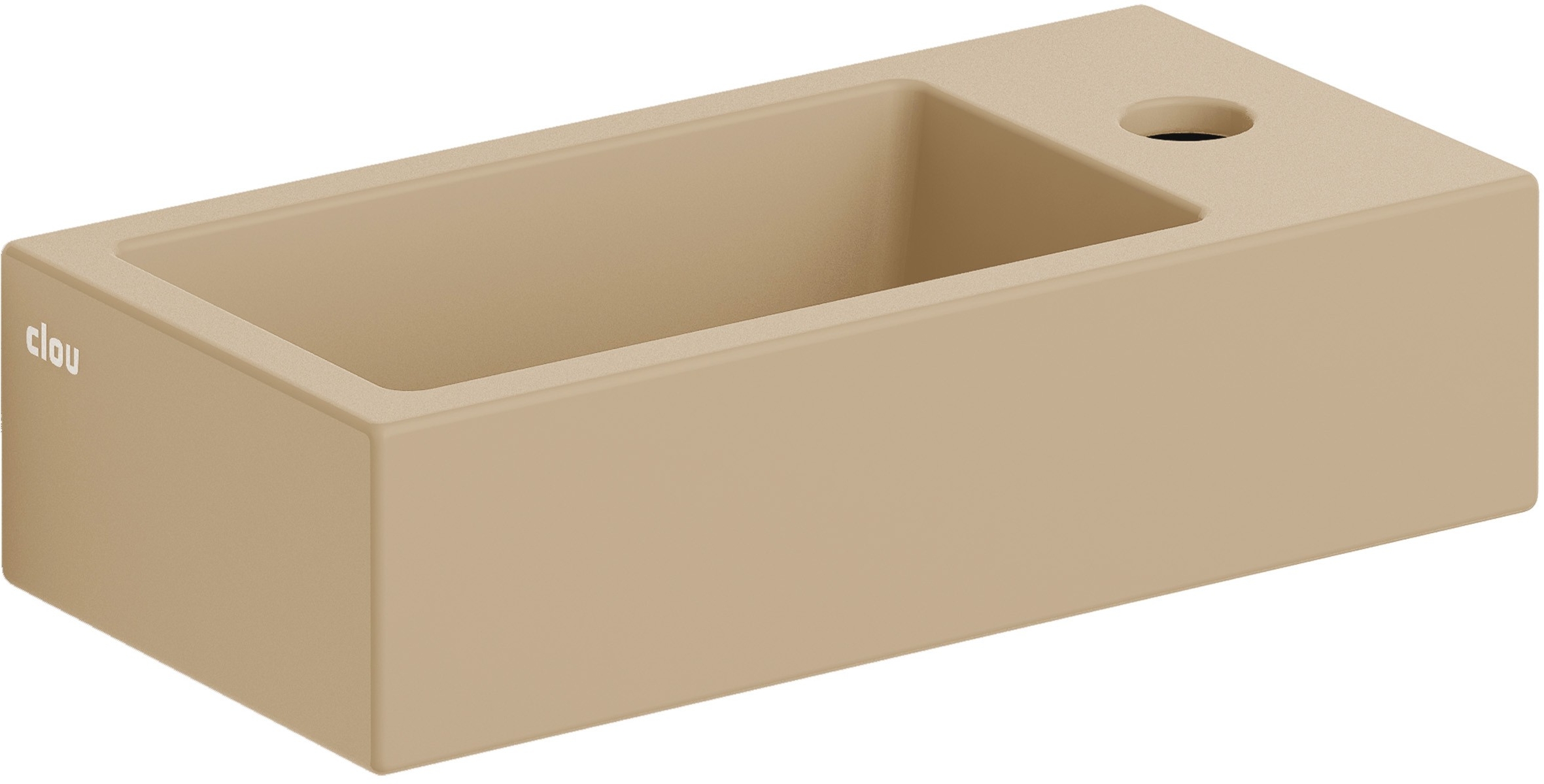 Clou Flush lavabo 36x18 cm rettangolare a parete-da appoggio marrone/beige CL/03.34030