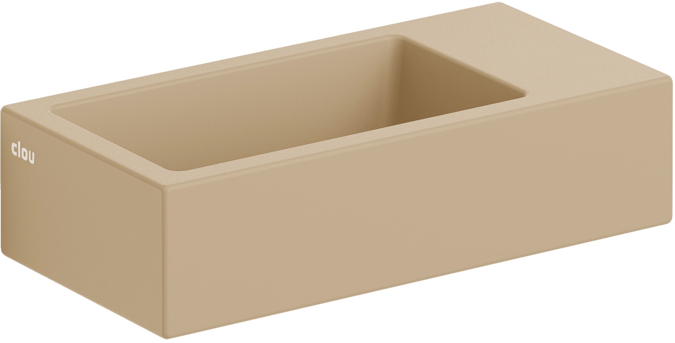 Clou Flush lavabo 36x18 cm rettangolare a parete-da appoggio marrone/beige CL/03.34031
