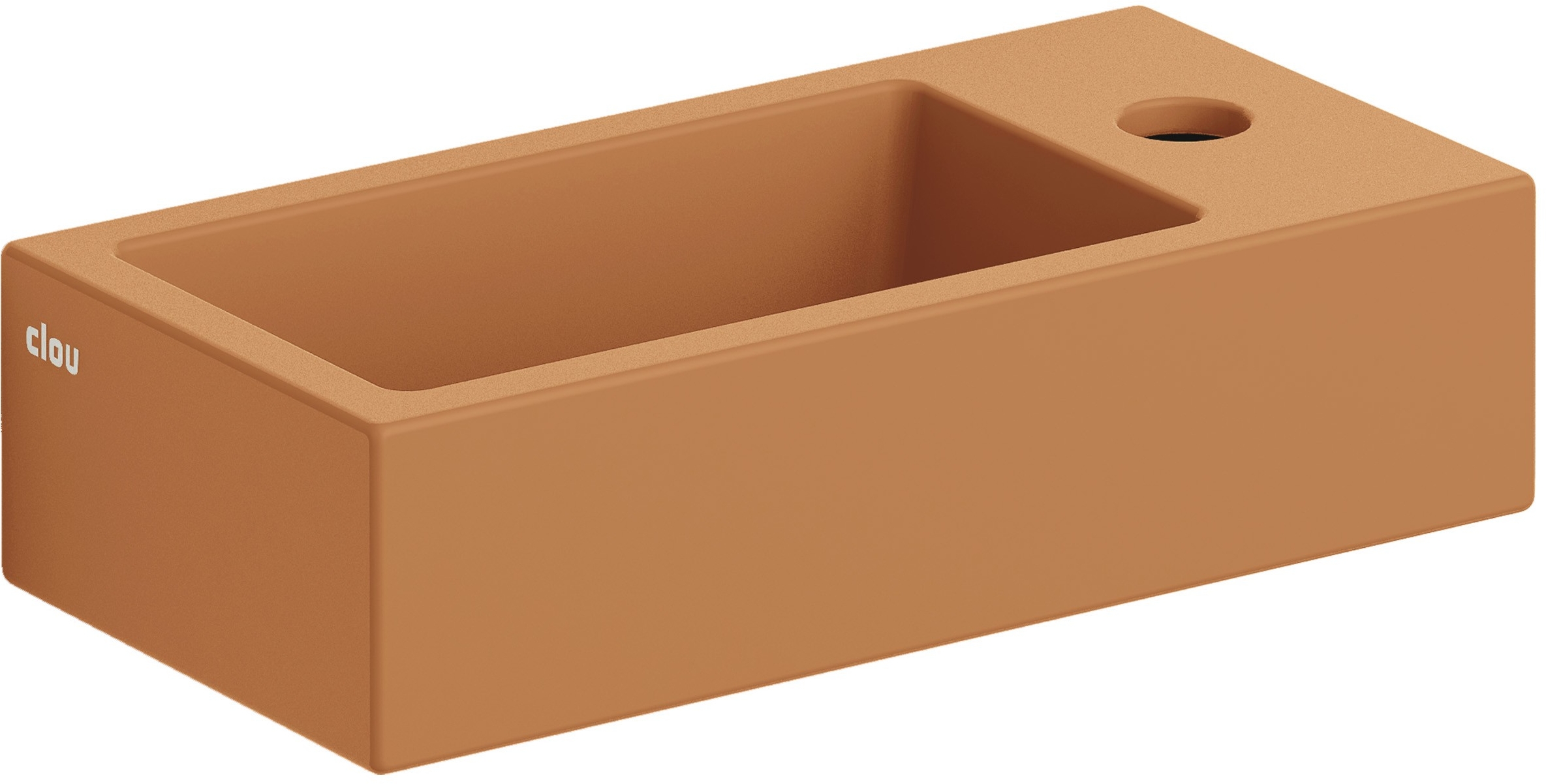 Clou Flush lavabo 36x18 cm rettangolare a parete-da appoggio marrone/beige CL/03.36030