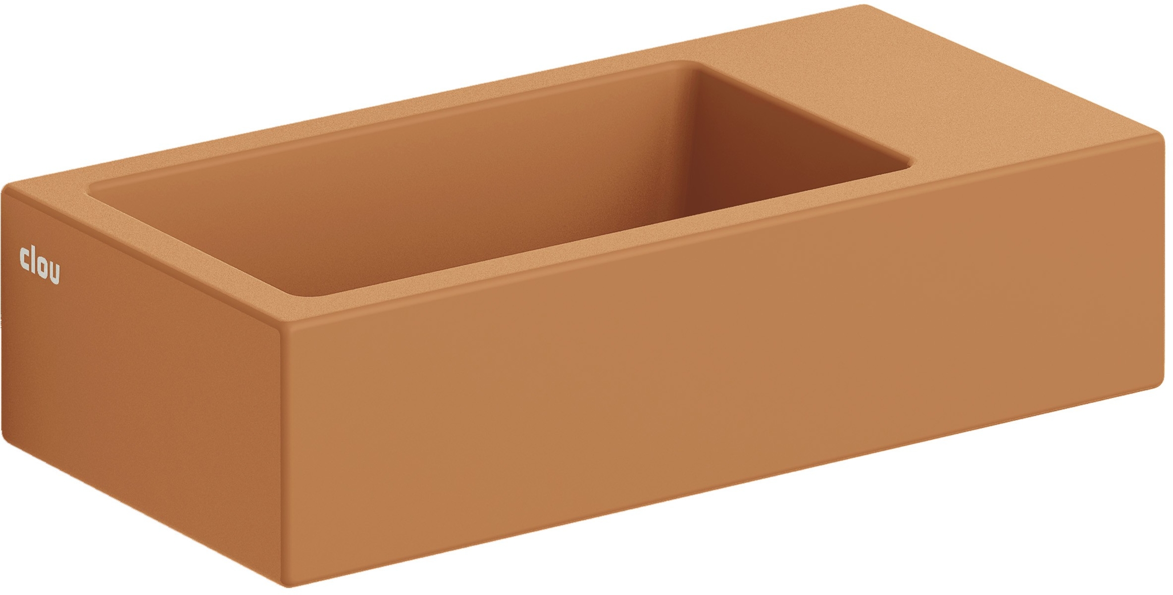 Clou Flush lavabo 36x18 cm rettangolare a parete-da appoggio marrone/beige CL/03.36031