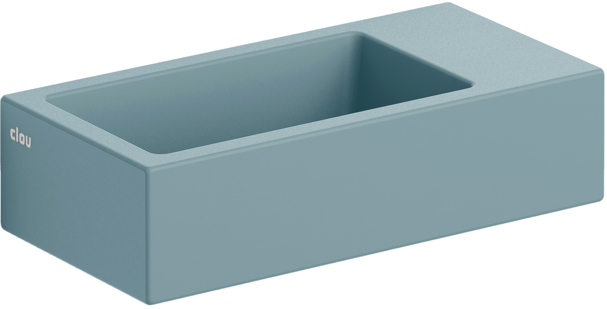 Clou Flush lavabo 36x18 cm rettangolare a parete-da appoggio blu opaca CL/03.38031