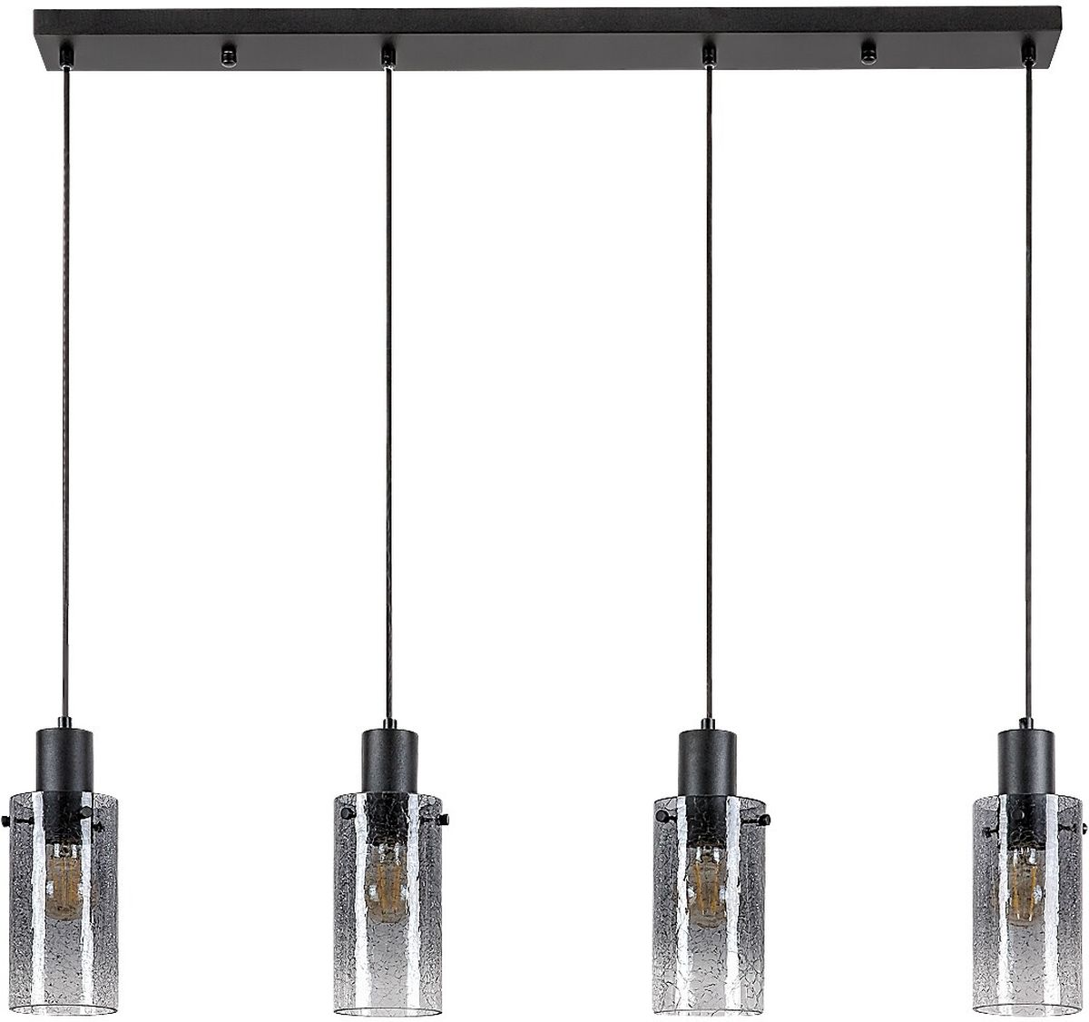 Rabalux Fumea lampada sospesa 4x60 W nero-fumé 72039
