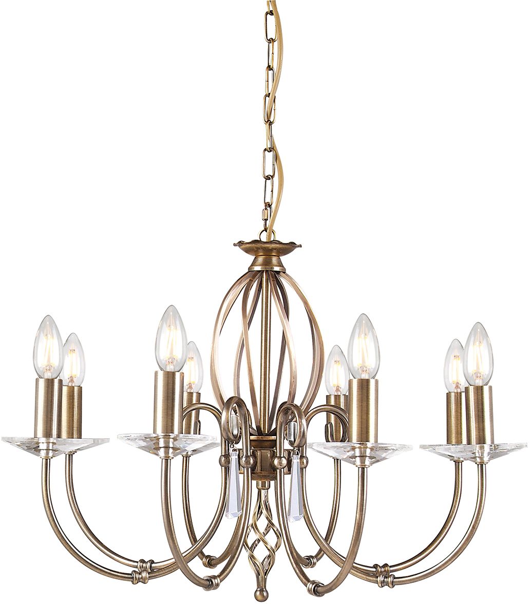 Elstead Lighting Aegean lampada sospesa x60 W ottone AG8-AGED-BRASS