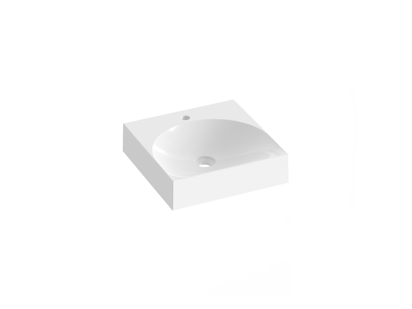 Ravak Lite lavabo 45x45 cm quadrata a parete bianco XJX01245002