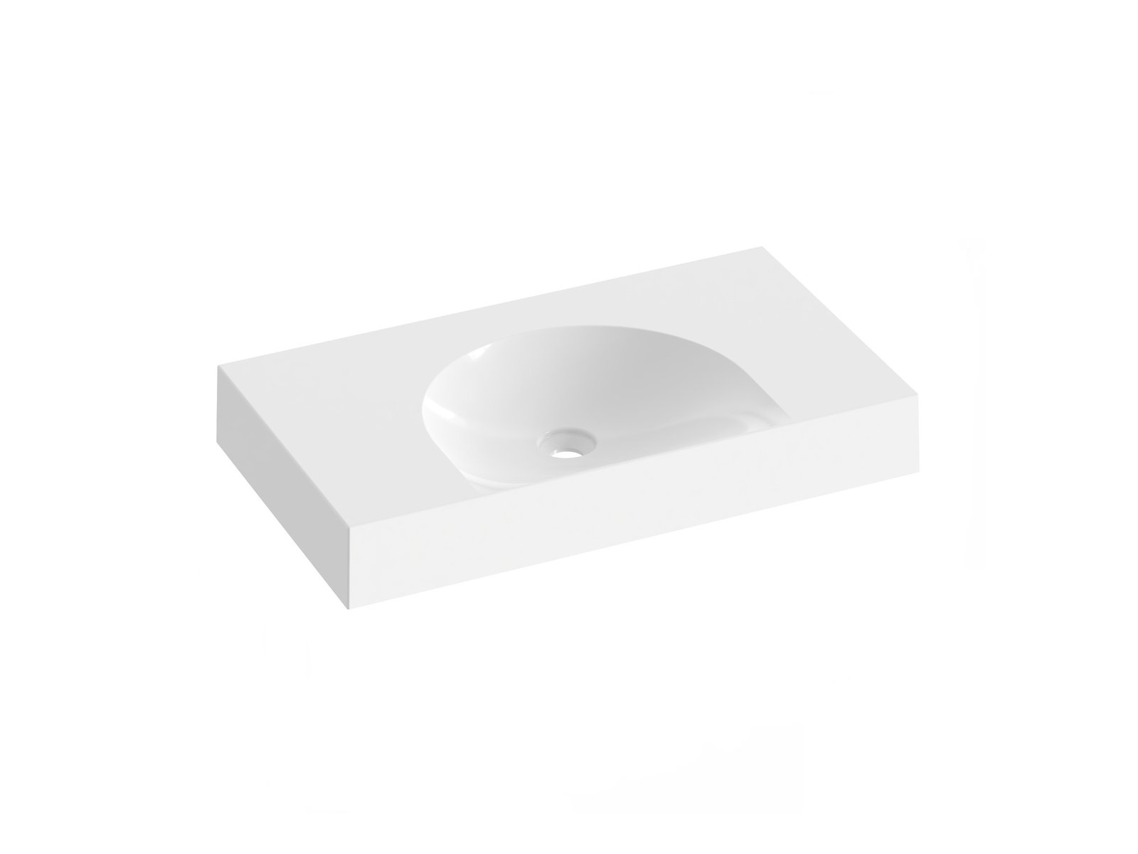 Ravak Lite lavabo 80x45 cm rettangolare da mobile bianco XJX01380000