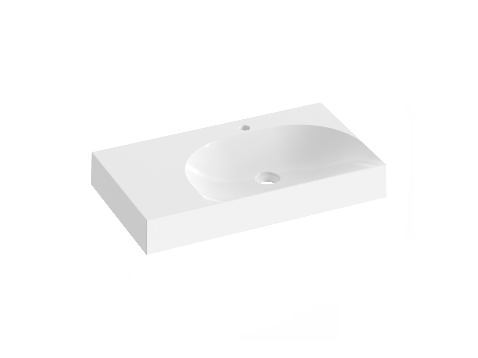 Ravak Lite lavabo 80x45 cm rettangolare da mobile bianco XJXL1280001