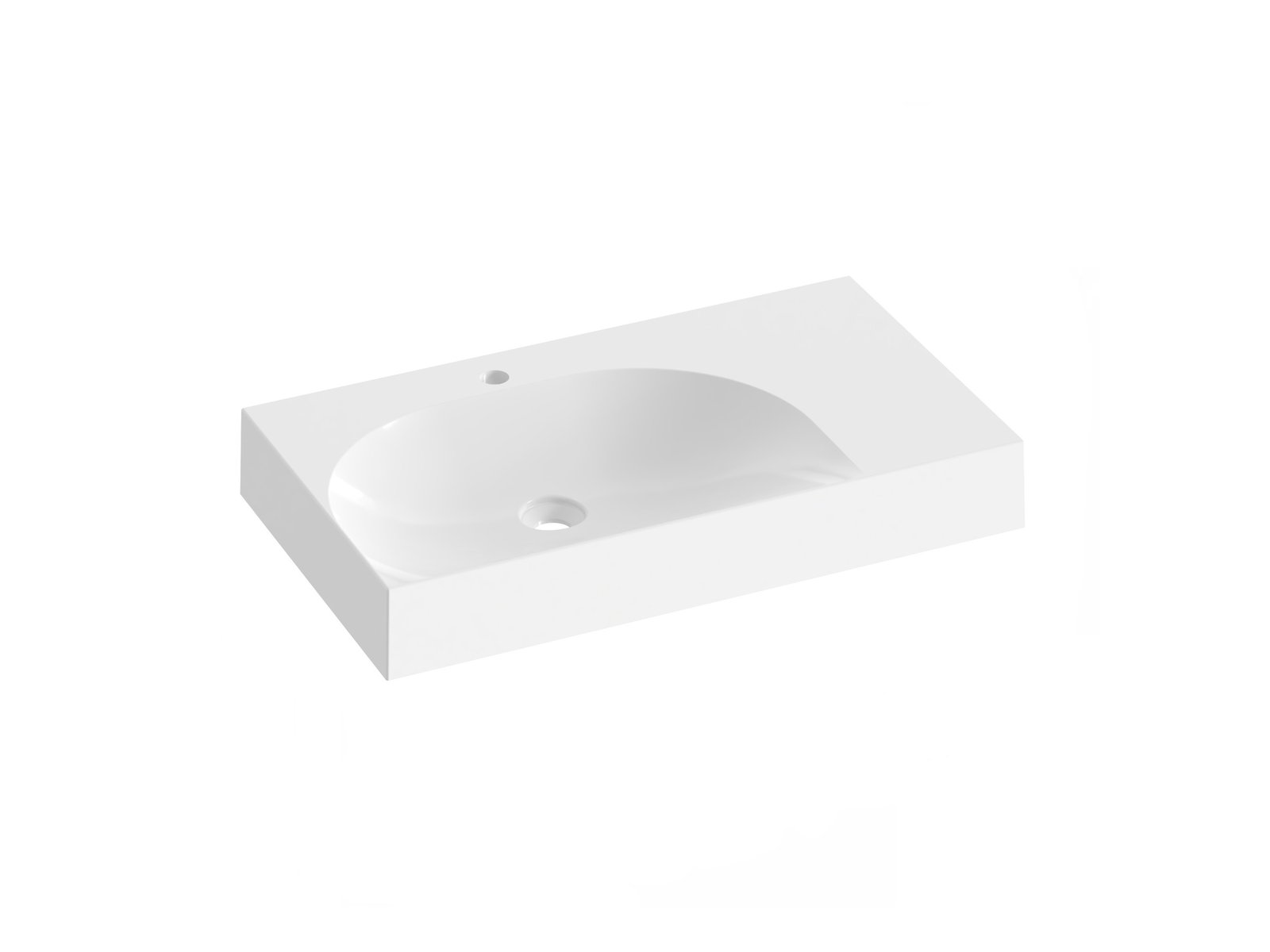 Ravak Lite lavabo 80x45 cm rettangolare da mobile bianco XJXP1280001