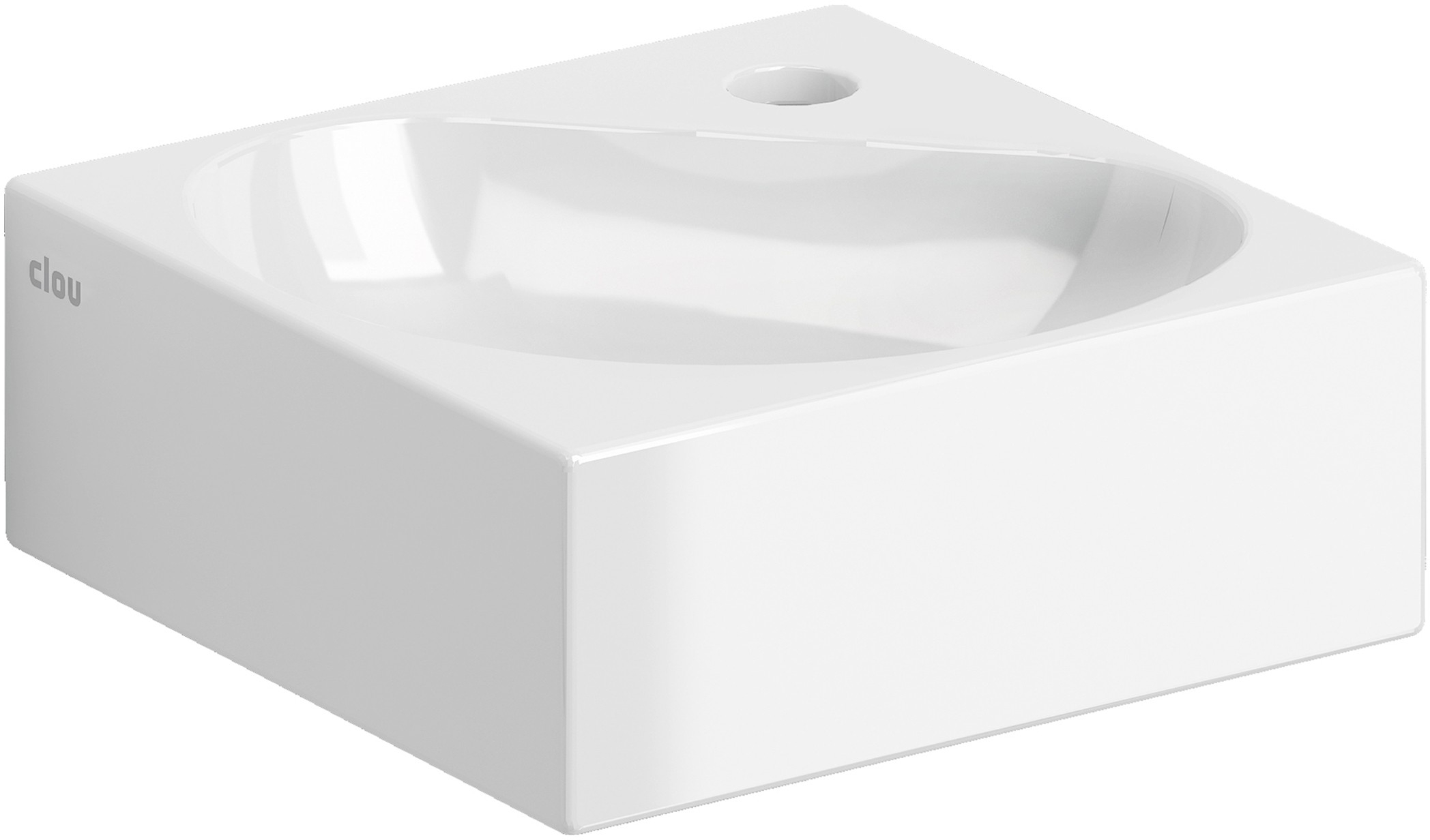 Clou Flush lavabo 27x27 cm quadrata a parete-da appoggio bianco CL/03.03050